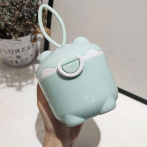 Контейнер для хранения сухой смеси, дозатор для детского питания герметичный, с мерной ложечкой, цвет зеленый